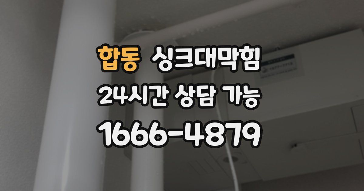 합동 싱크대 뚫기