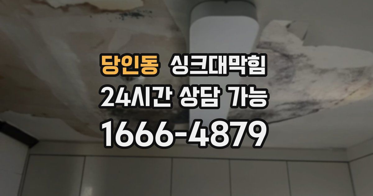당인동 싱크대 뚫기