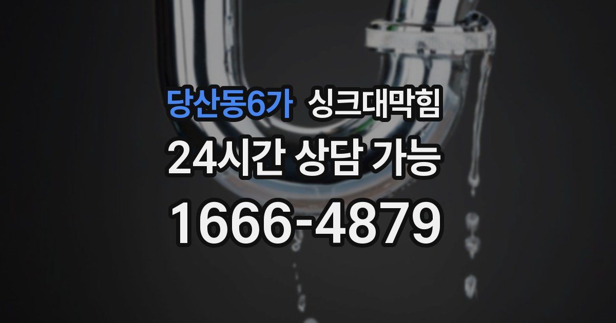 당산동6가 싱크대 뚫기