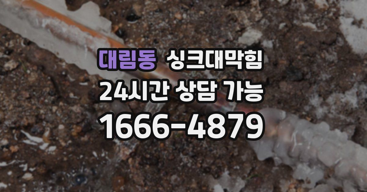 대림동 싱크대 뚫기