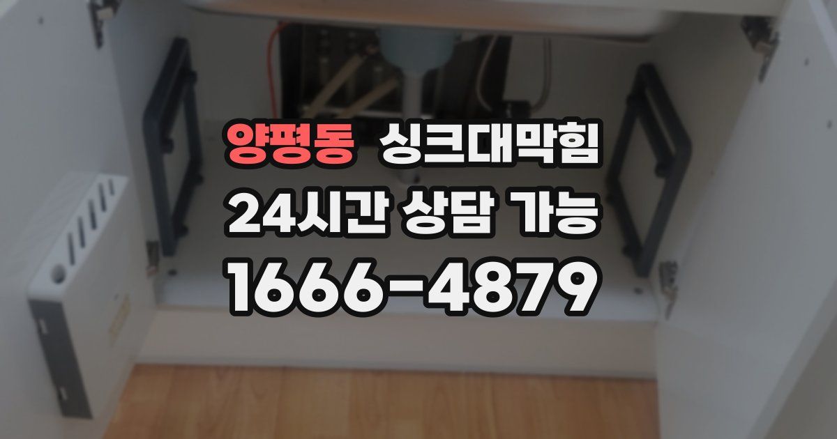 양평동 싱크대 뚫기