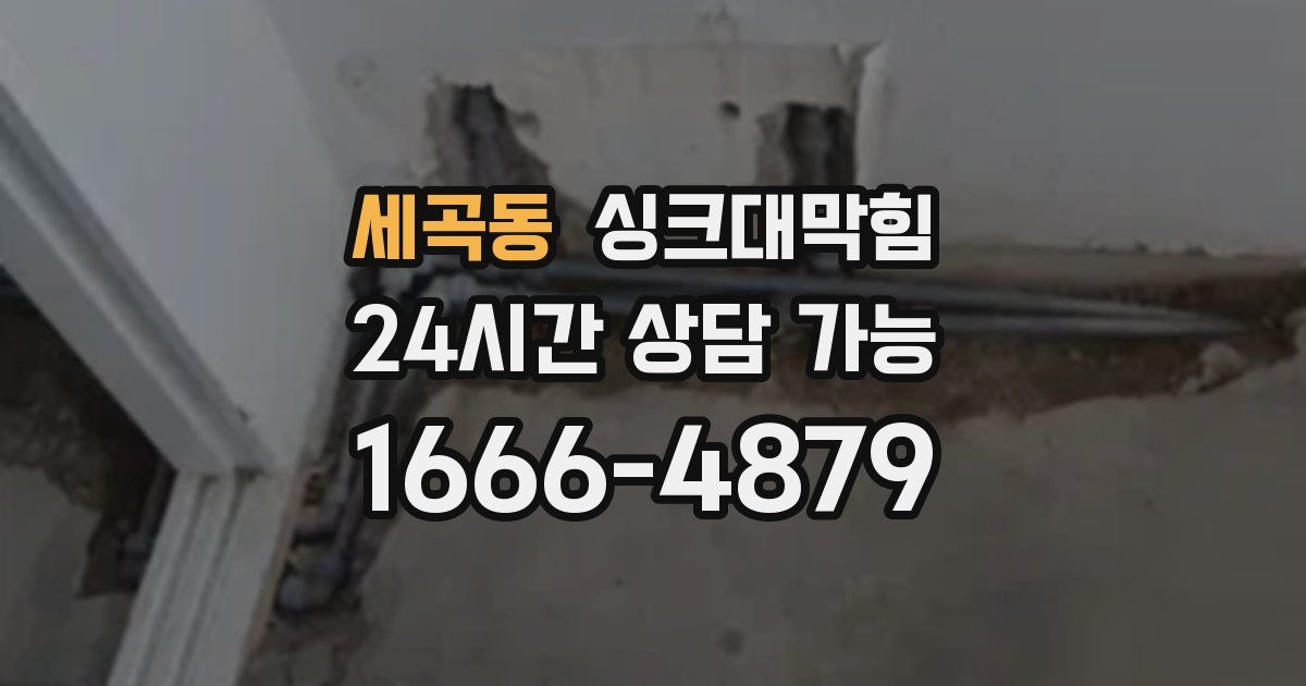 세곡동 싱크대 뚫기
