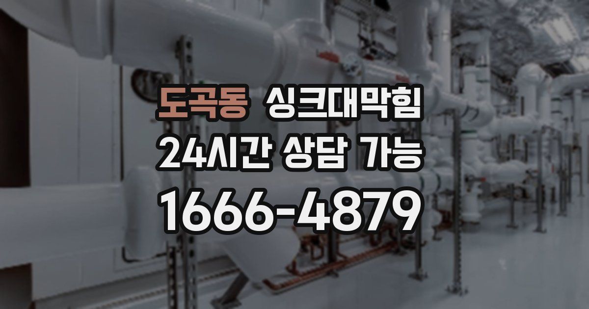 도곡동 싱크대 뚫기