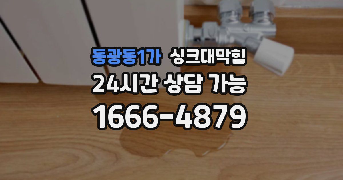 동광동1가 싱크대 뚫기