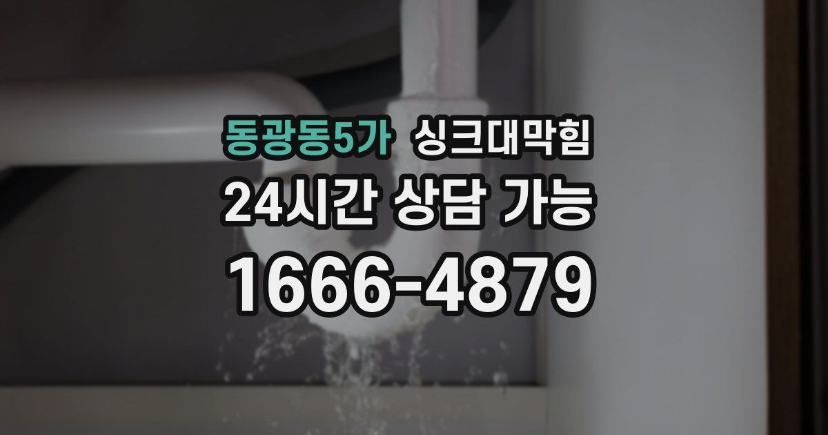 동광동5가 싱크대 뚫기