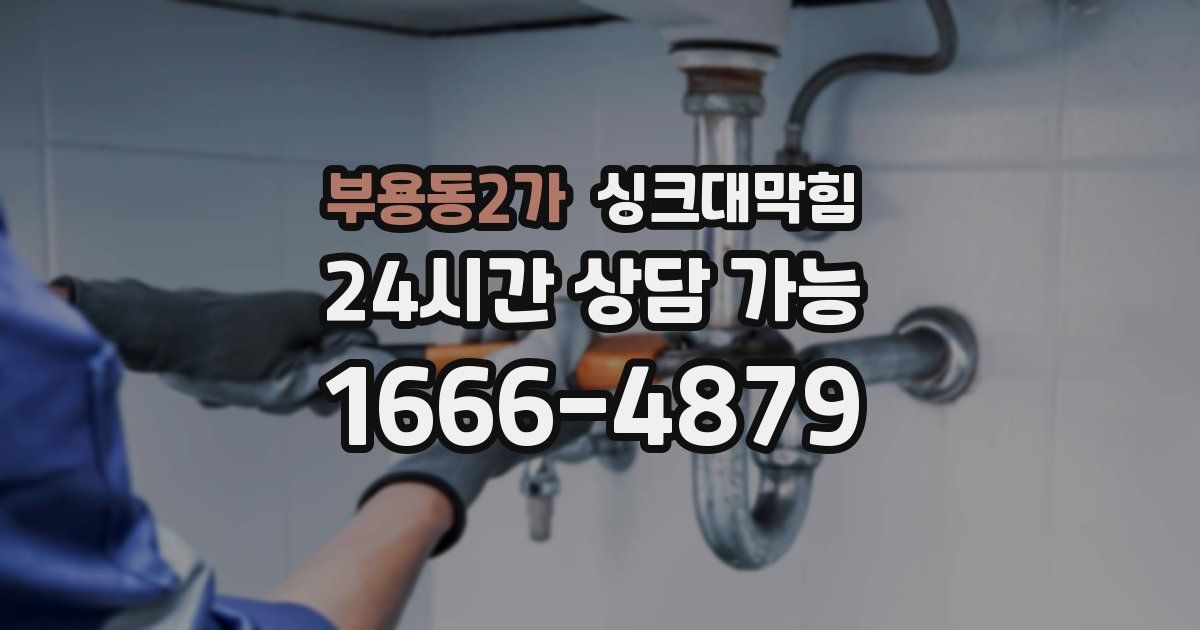 부용동2가 싱크대 뚫기