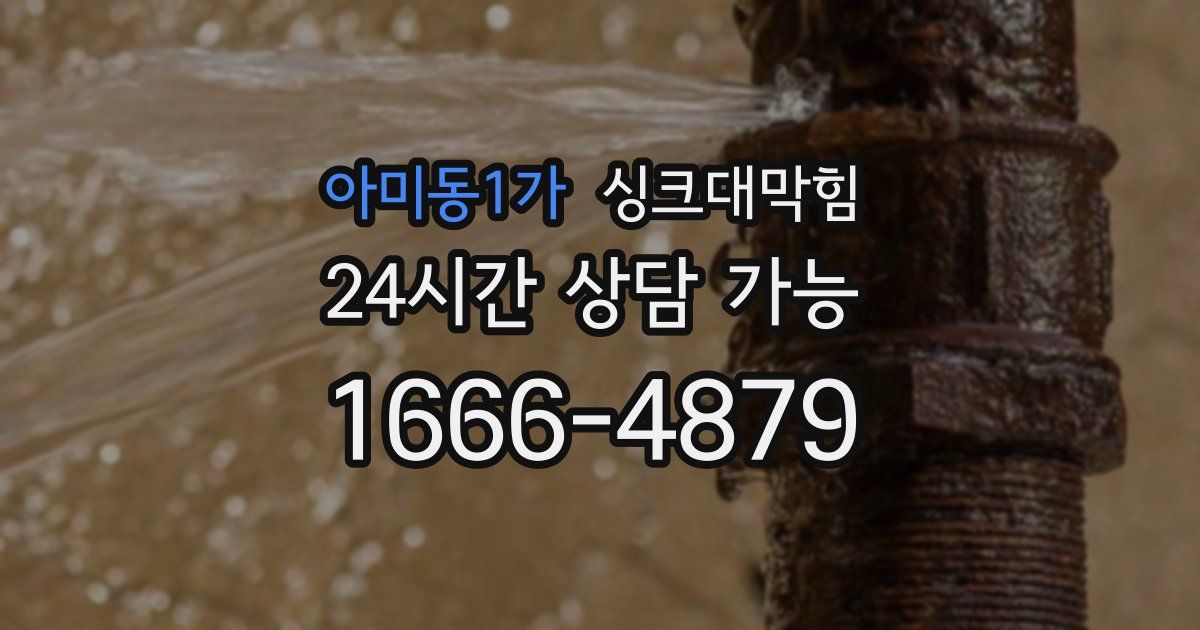 아미동1가 싱크대 뚫기