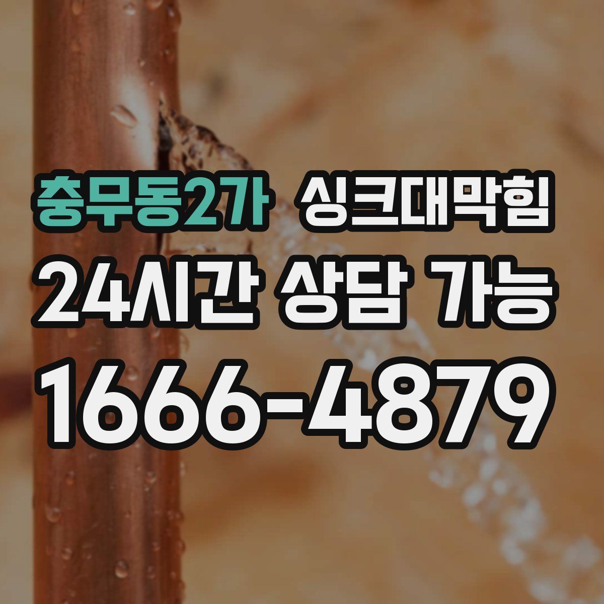 충무동2가 싱크대막힘