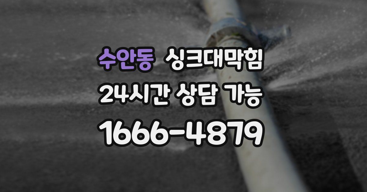 수안동 싱크대 뚫기