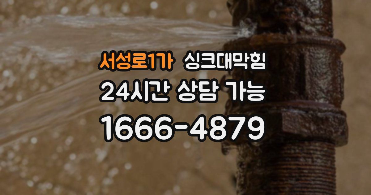 서성로1가 싱크대 뚫기