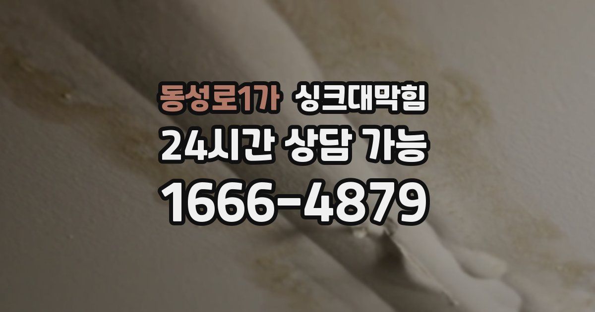 동성로1가 싱크대 뚫기