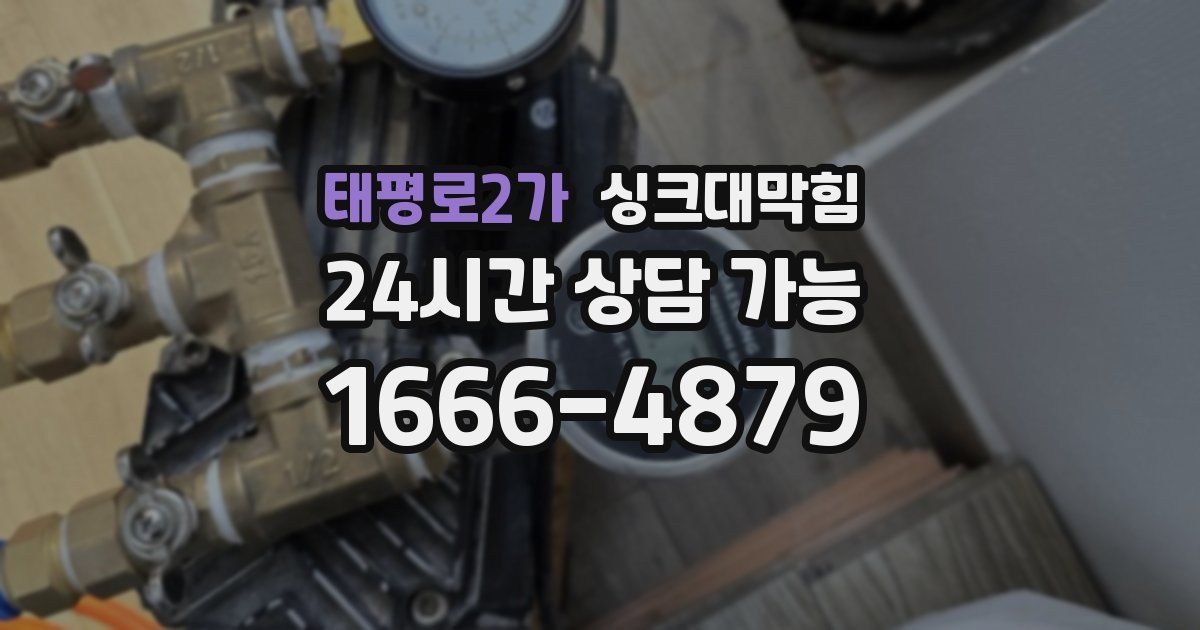 태평로2가 싱크대 뚫기