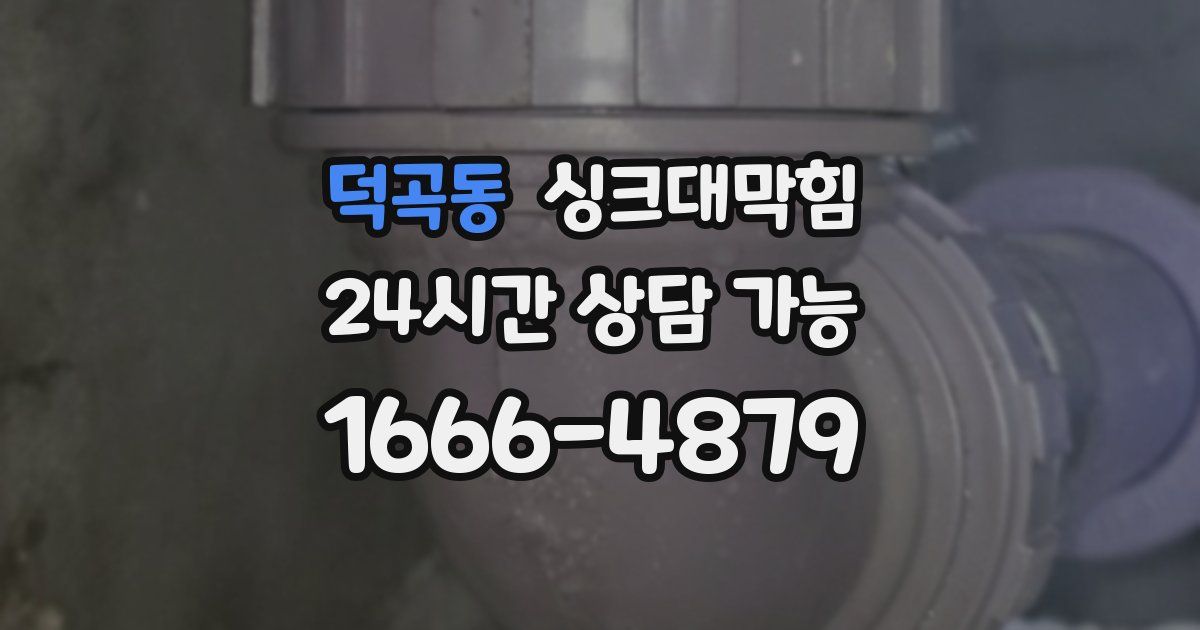 덕곡동 싱크대 뚫기