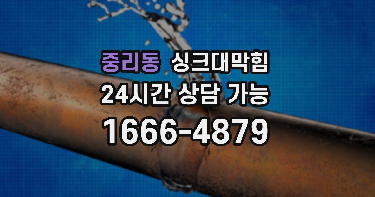 중리동 싱크대 뚫기