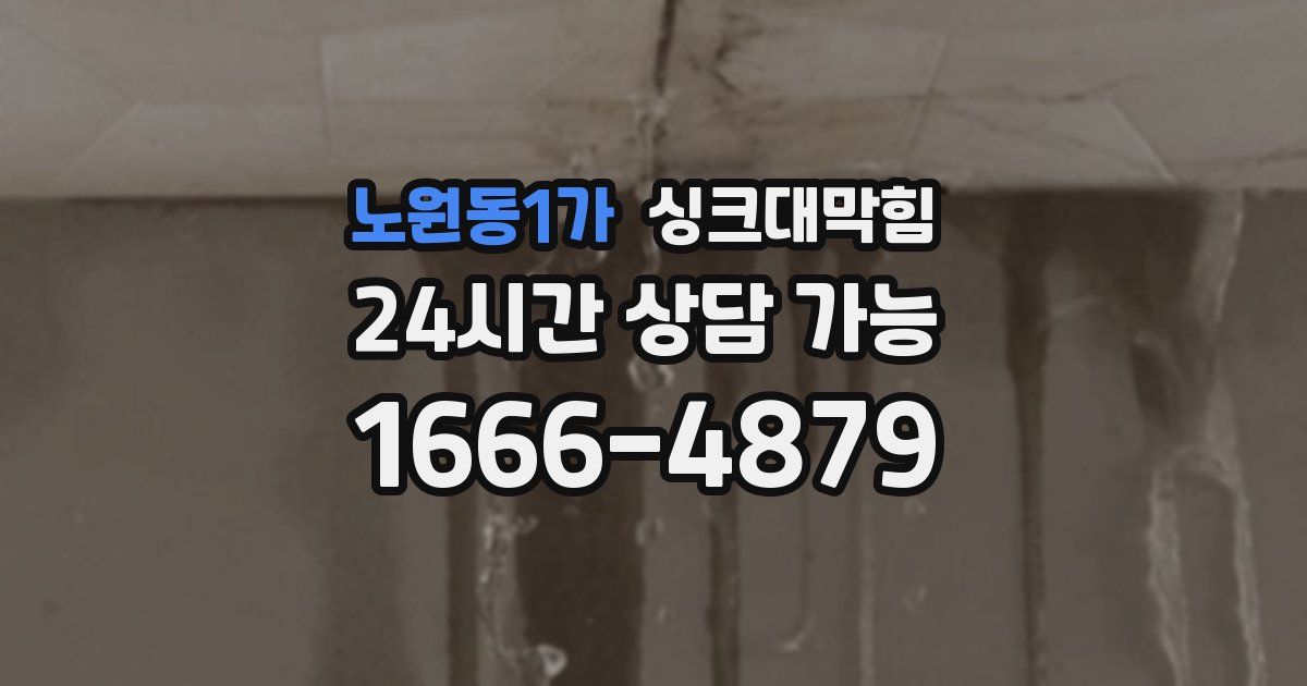 노원동1가 싱크대 뚫기