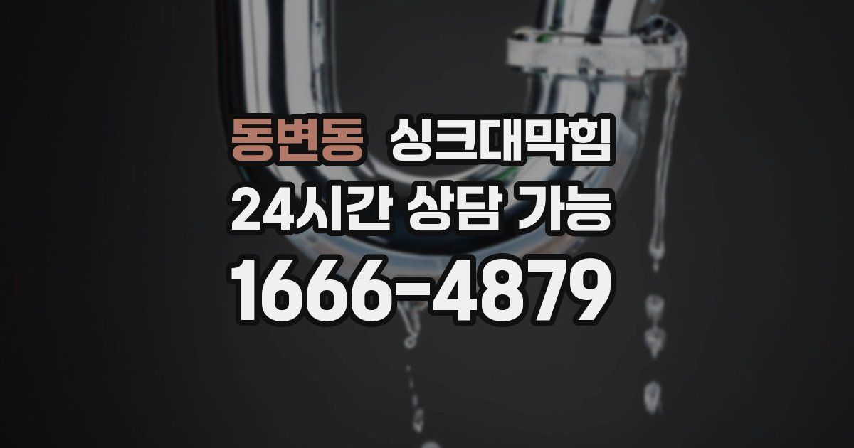 동변동 싱크대 뚫기