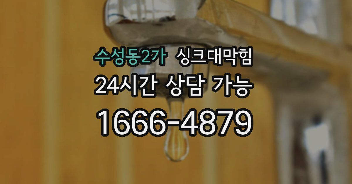 수성동2가 싱크대 뚫기