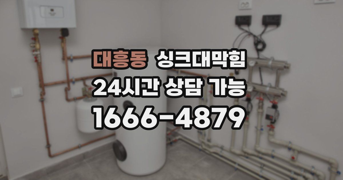 대흥동 싱크대 뚫기