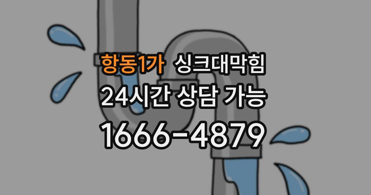 항동1가 싱크대 뚫기