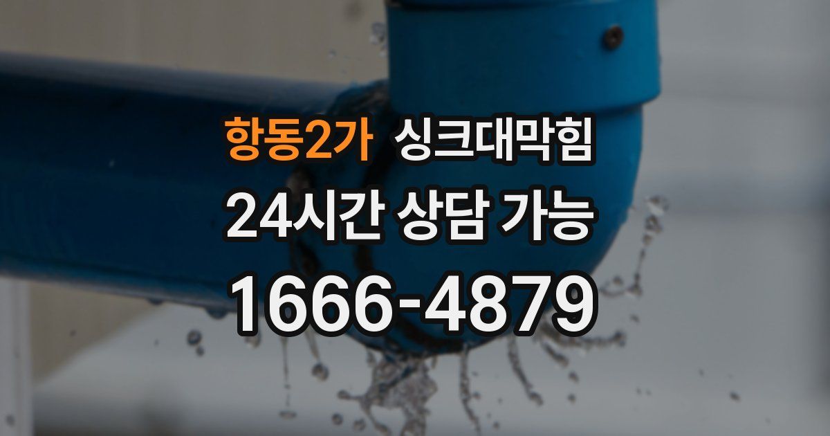 항동2가 싱크대 뚫기