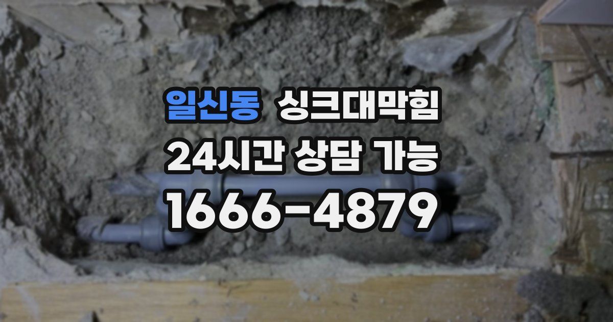 일신동 싱크대 뚫기