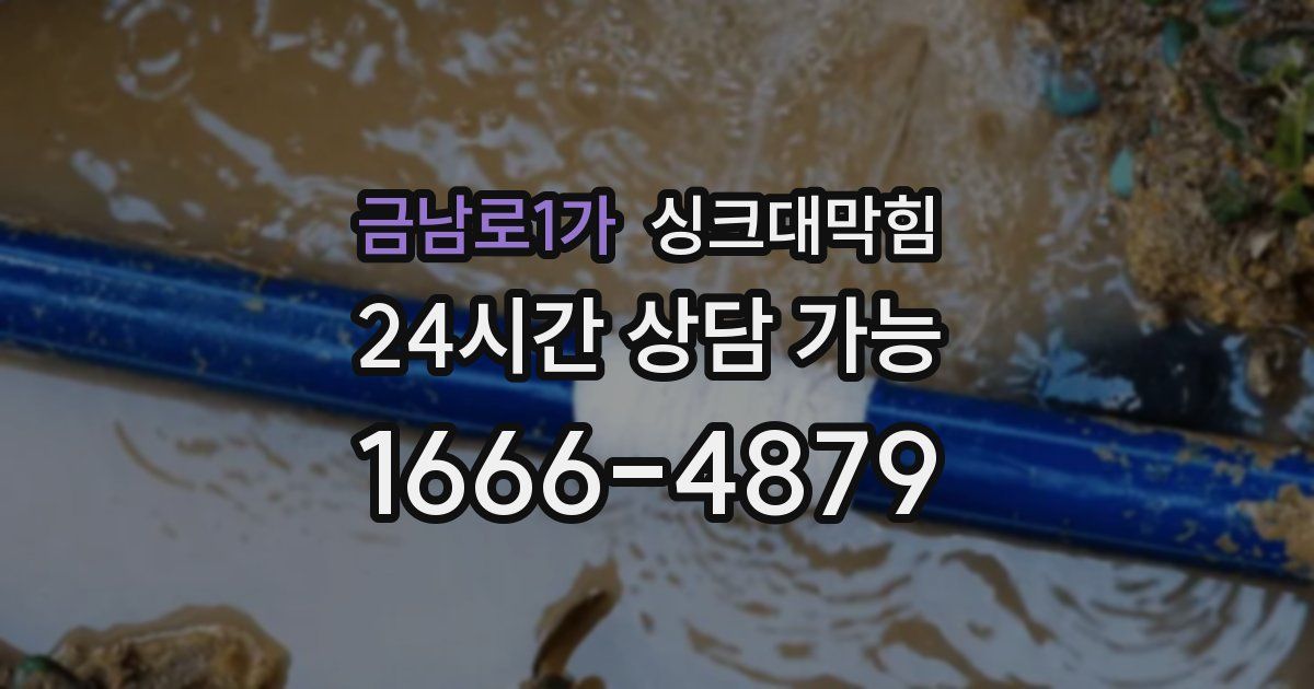 금남로1가 싱크대 뚫기