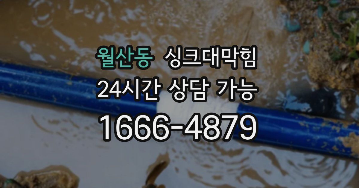 월산동 싱크대 뚫기