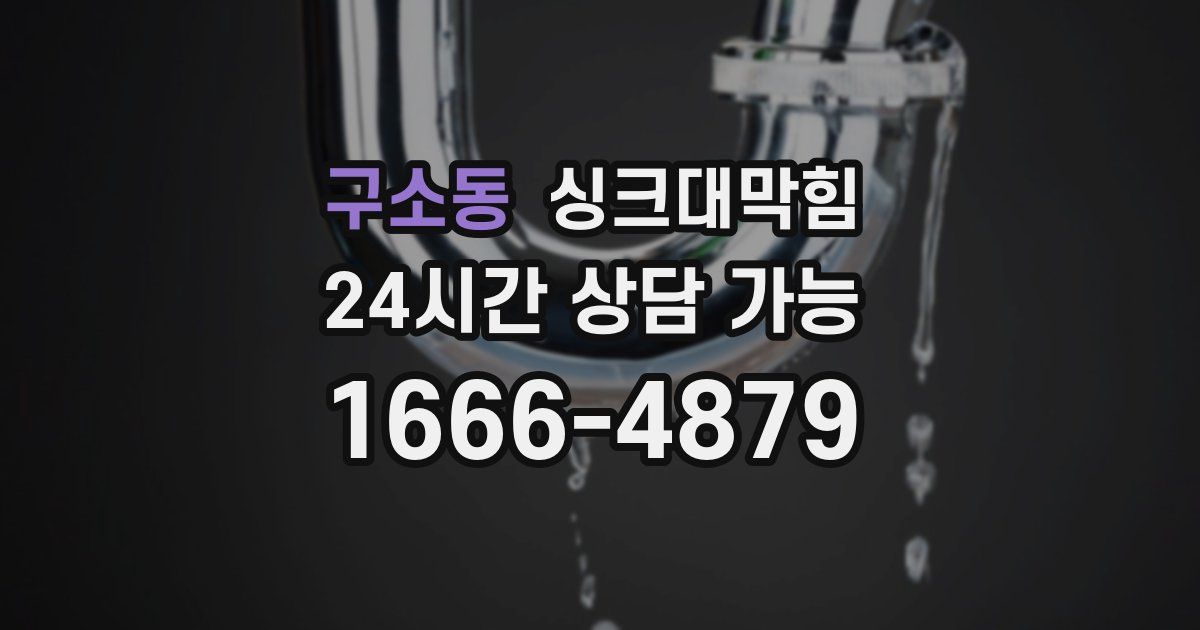 구소동 싱크대 뚫기