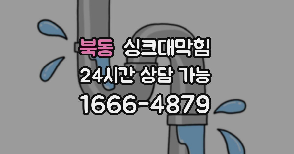 북동 싱크대 뚫기