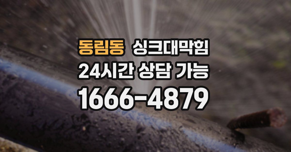 동림동 싱크대 뚫기