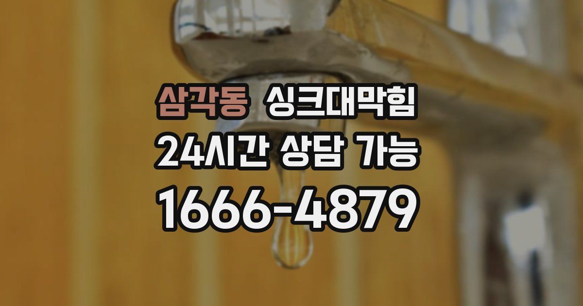 삼각동 싱크대 뚫기