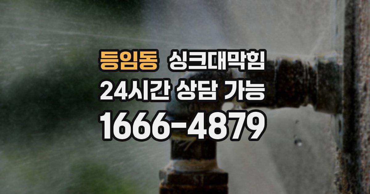 등임동 싱크대 뚫기