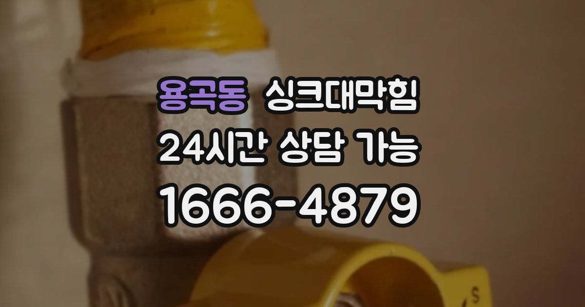 용곡동 싱크대 뚫기