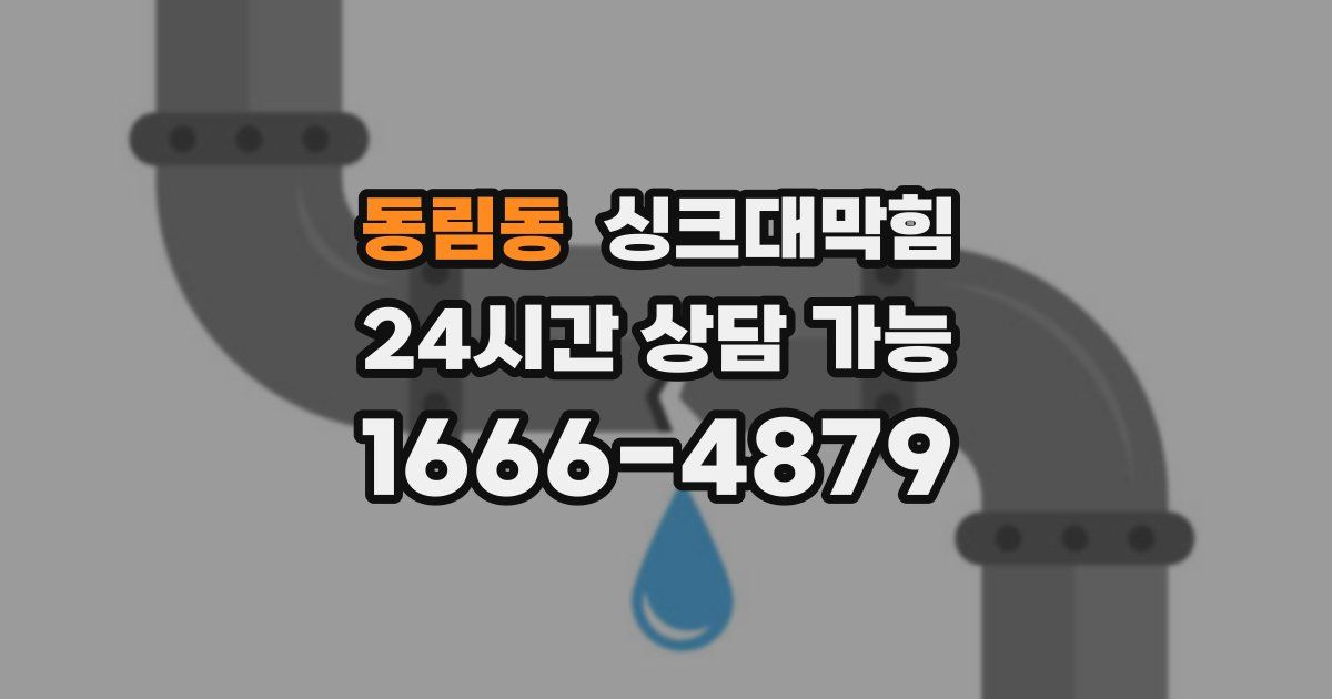 동림동 싱크대 뚫기