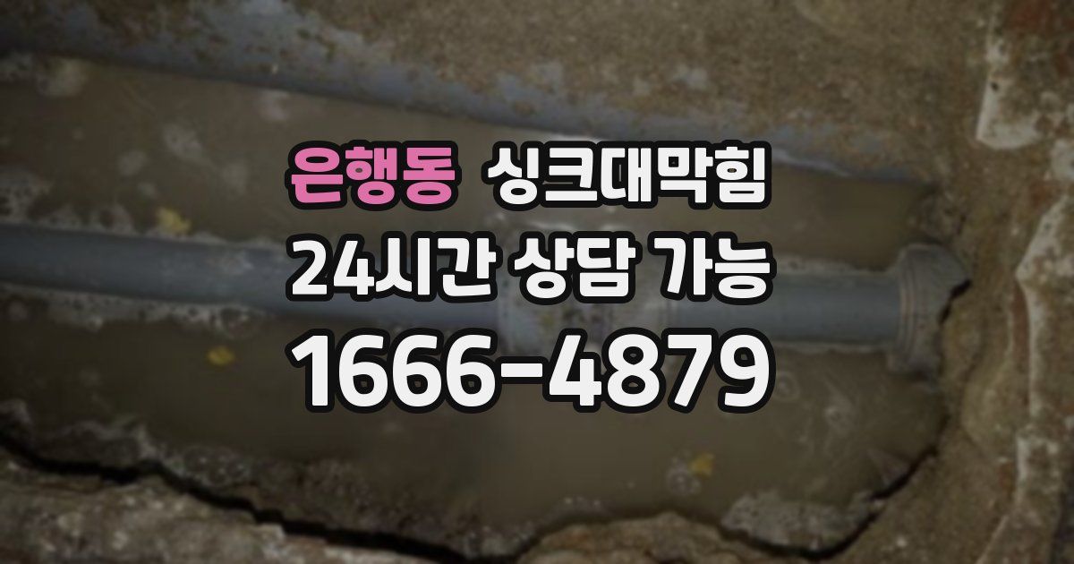 은행동 싱크대 뚫기