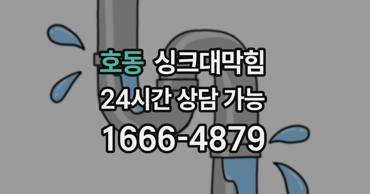 호동 싱크대 뚫기