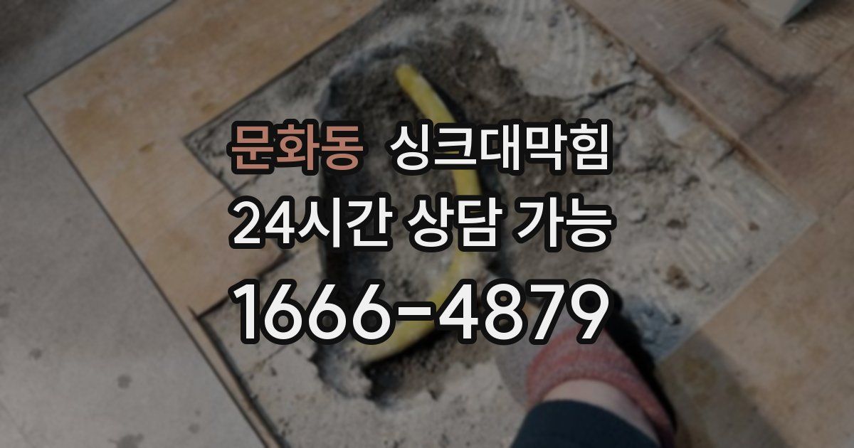 문화동 싱크대 뚫기
