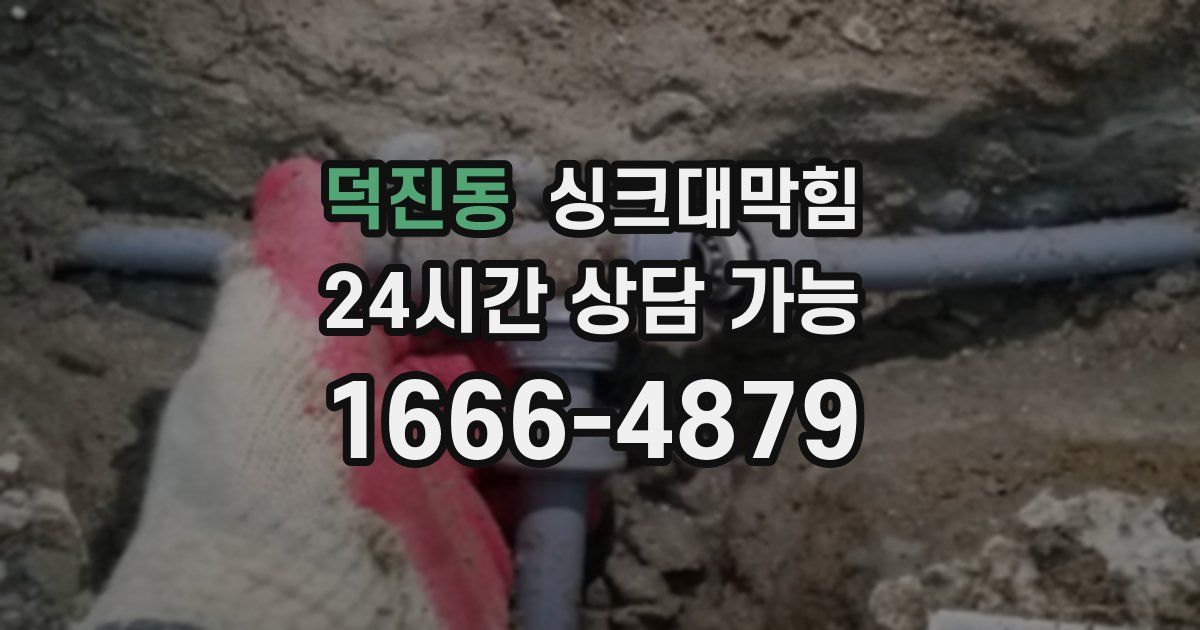 덕진동 싱크대 뚫기
