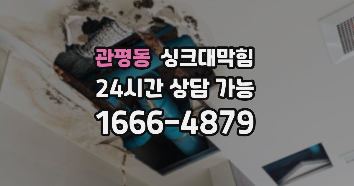 관평동 싱크대 뚫기