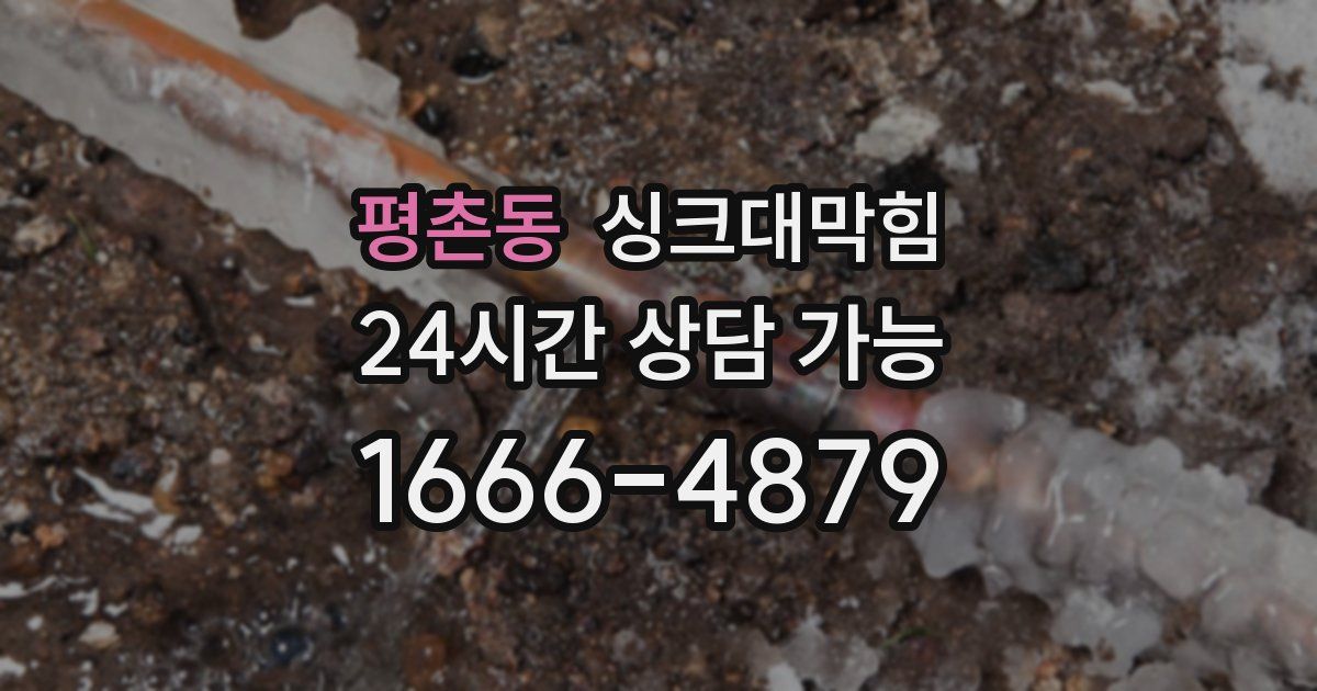 평촌동 싱크대 뚫기