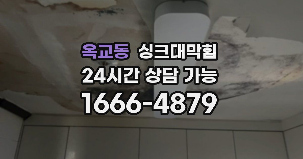 옥교동 싱크대 뚫기