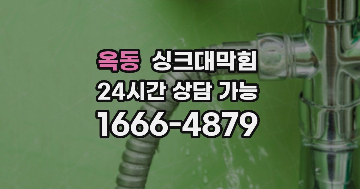 옥동 싱크대 뚫기