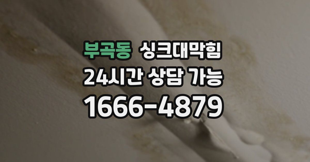 부곡동 싱크대 뚫기