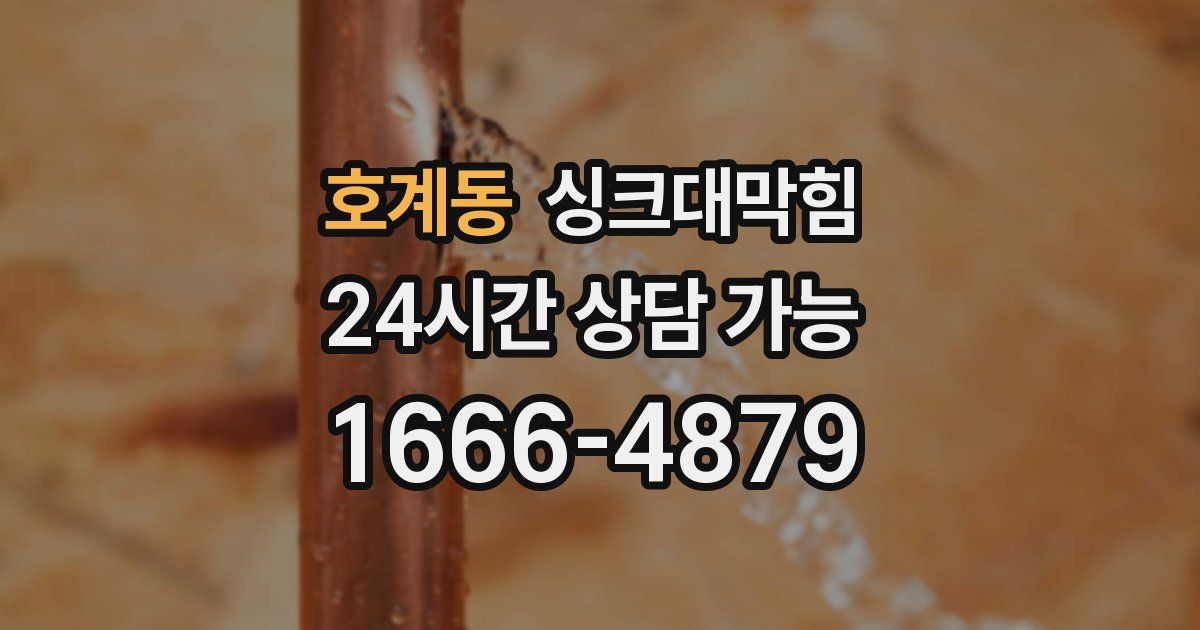 호계동 싱크대 뚫기