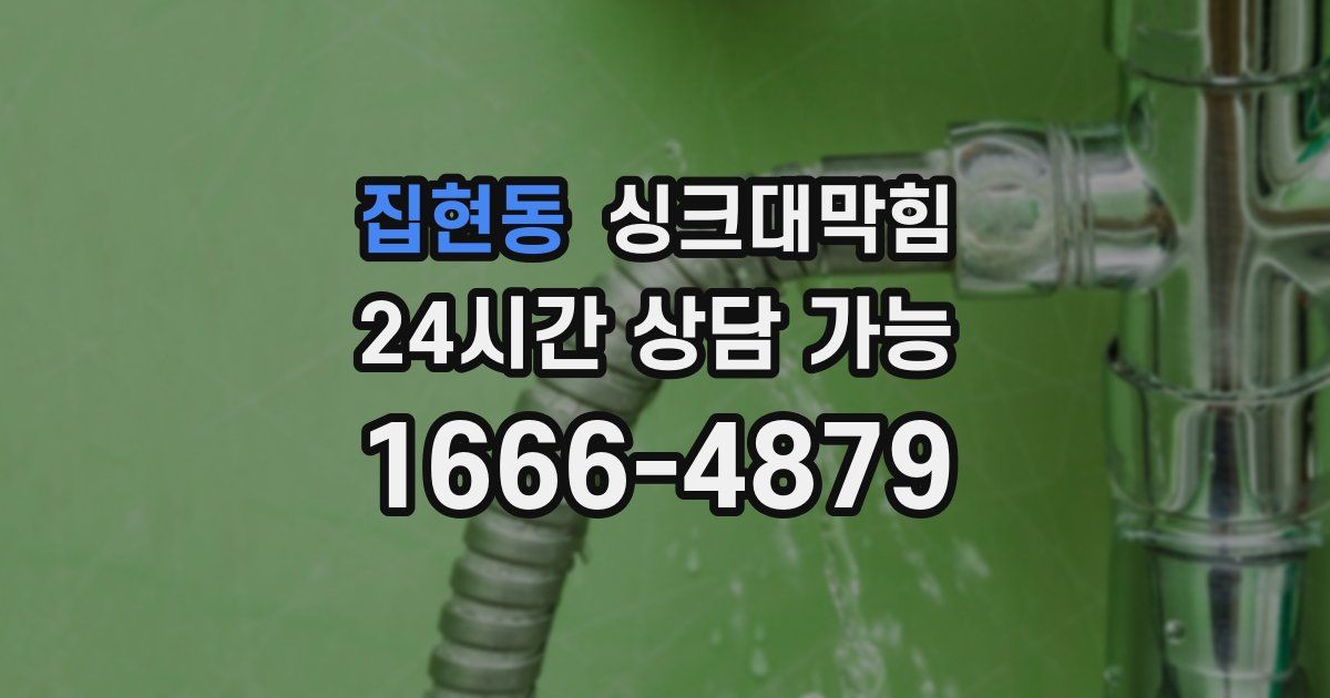 집현동 싱크대 뚫기