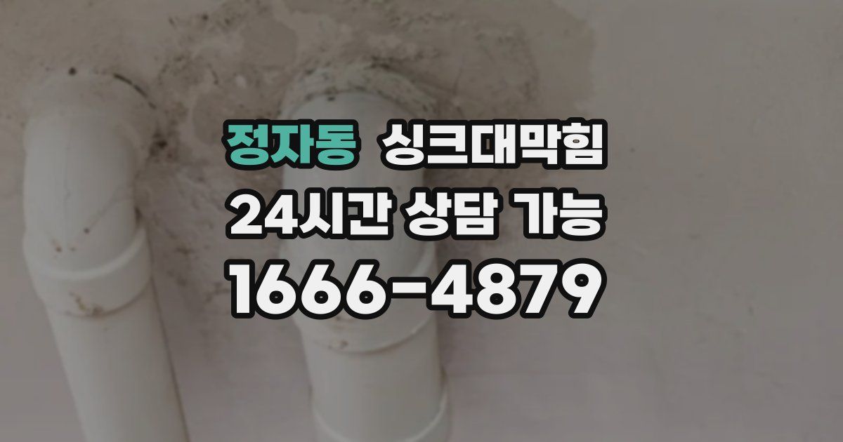 정자동 싱크대 뚫기