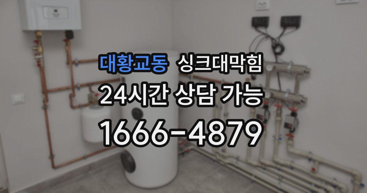 대황교동 싱크대 뚫기