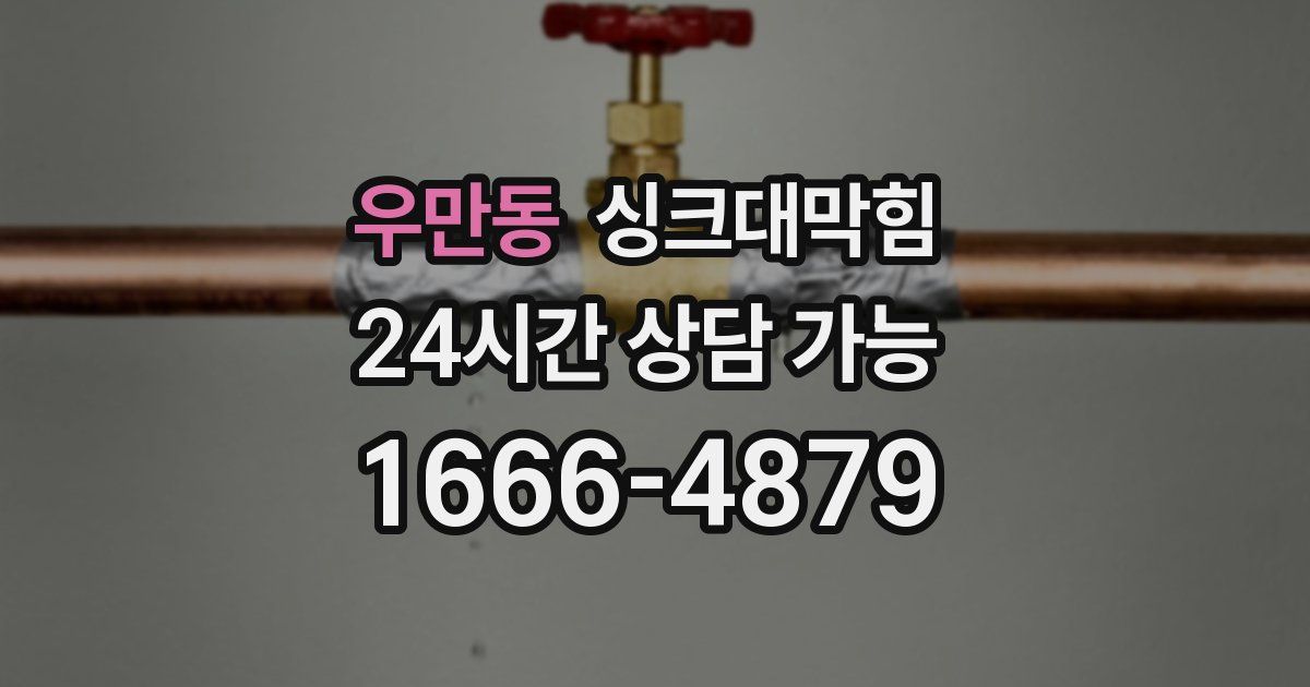 우만동 싱크대 뚫기