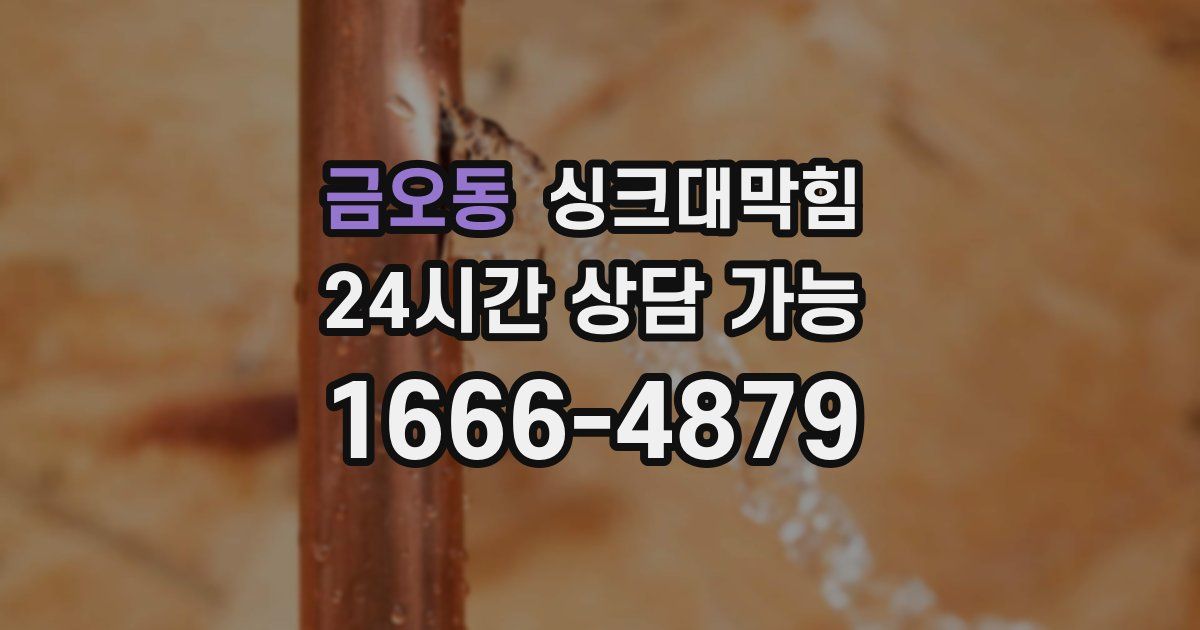 금오동 싱크대 뚫기