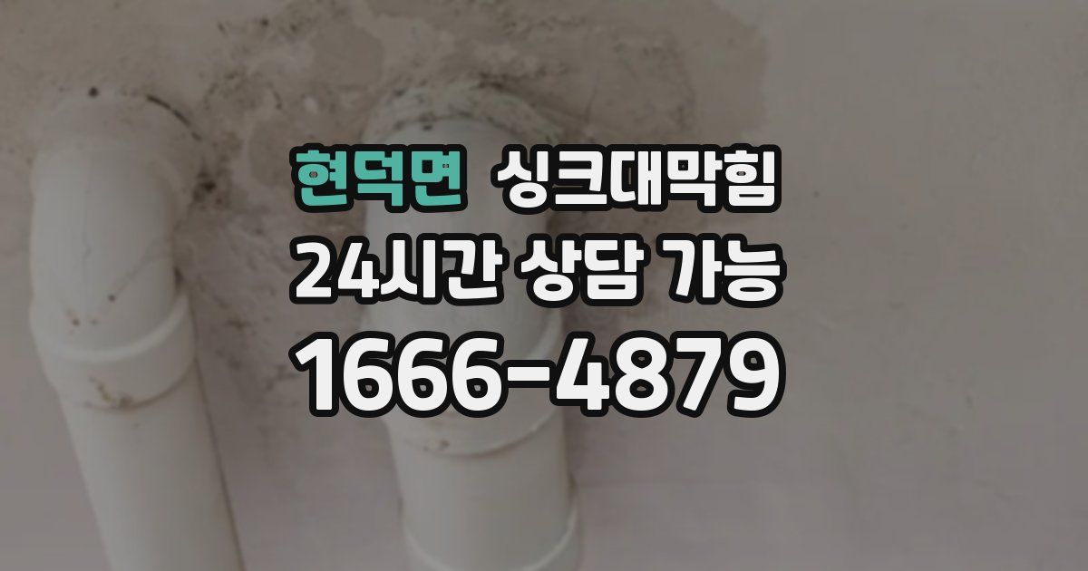 현덕면 싱크대 뚫기